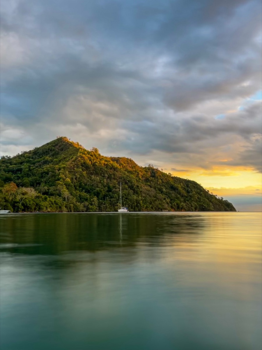 Island at golden hour